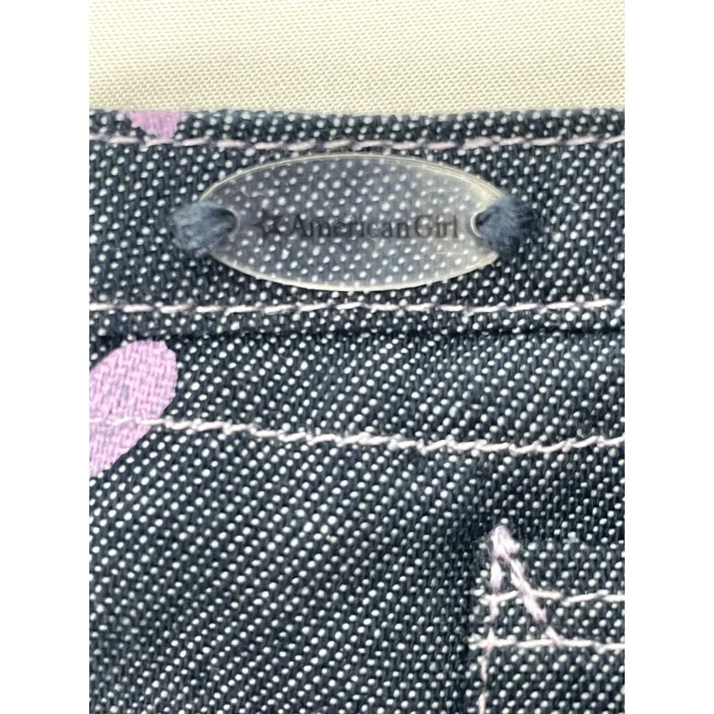 American Girl Blue Denim Jeans Purple Hearts Doll Clothing